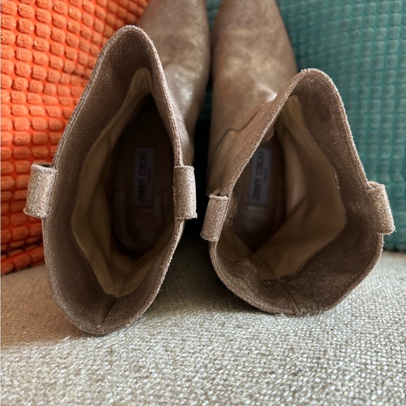 Jimmy Choo Shimmer Leather Ankle Boots Size 38 1/2 - Picture 6 of 9